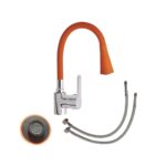 Griferia monocomando flexible cocina naranja  [UM 1u | 12u]