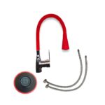 Griferia monocomando flexible cocina rojo  [UM 1u | 12u]