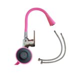 Griferia monocomando flexible cocina rosa  [UM 1u | 12u]