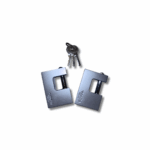 Candado doble 80mm perno pasante misma llave  [UM 1u | 12u | 24u]