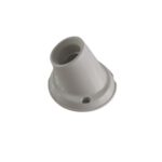 Portalamparas receptaculo curvo 1 pieza marfil