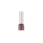 Terminal puntera hueca 10mm marron [UM 50u]