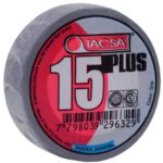 Cinta aisladora Tacsa plus gris 10mts  [UM 10u | 150u]