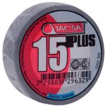 Cinta aisladora Tacsa plus gris 20mts [UM 10u | 100u]
