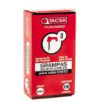 Grampa N8 paralelo 2x1.5mm blanca x100  [UM 1u | 20u | 200u]
