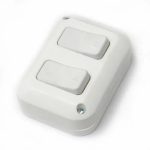 Linea de superficie Taad blanco interruptor doble [UM 10u | 20u]