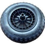 Rueda neumatica p/carretilla c/taco alto negra  [UM 1u | 5u | 20u]