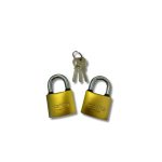 Candado doble 50mm bronce misma llave Zelta [UM 4u | 12u | 36u]