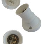 Portalamparas receptaculo curvo 3 piezas blanco [UM 10u | 100u]