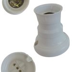 Portalamparas receptaculo recto 3 piezas blanco [UM 10u | 100u]