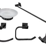 Set baño 5 piezas Panama zinc y acero inoxidable  [UM 1u | 10u]