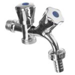 Canilla doble p/lavarropas 1/2" x 3/4" c/volante  [UM 1u | 10u | 100u]