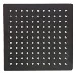 Flor ducha /lluvia 8" 200x200 cuadrada acero inoxidable negra  [UM 1u | 30u]