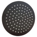 Flor ducha /lluvia 8" 200x200 acero inoxidable redonda negra  [UM 1u | 30u]