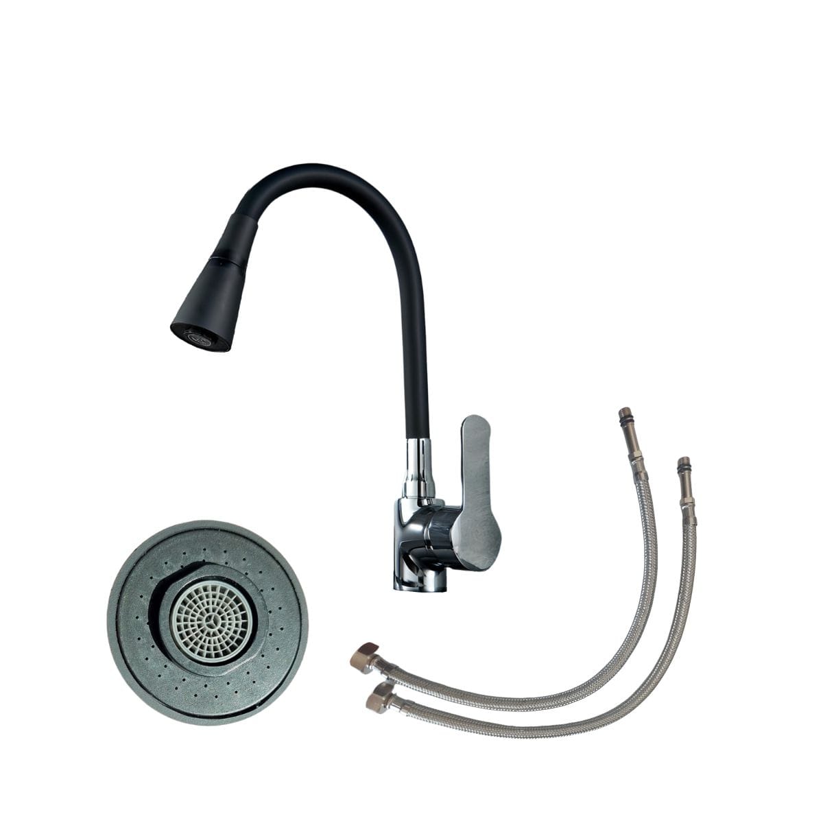 Griferia monocomando flexible cocina negro  [UM 1u | 12u]