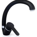 Monocomando Madrid cisne cocina mesada negra  [UM 1u | 20u]