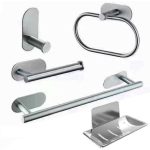 Set baño 5 piezas London color acero  [UM 1u | 10u]