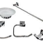 Set baño 5 piezas Panama acero inoxidable  [UM 1u | 10u]