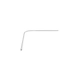 Barral Curvo L Aluminio Blanco 100  [UM 1u | 6]