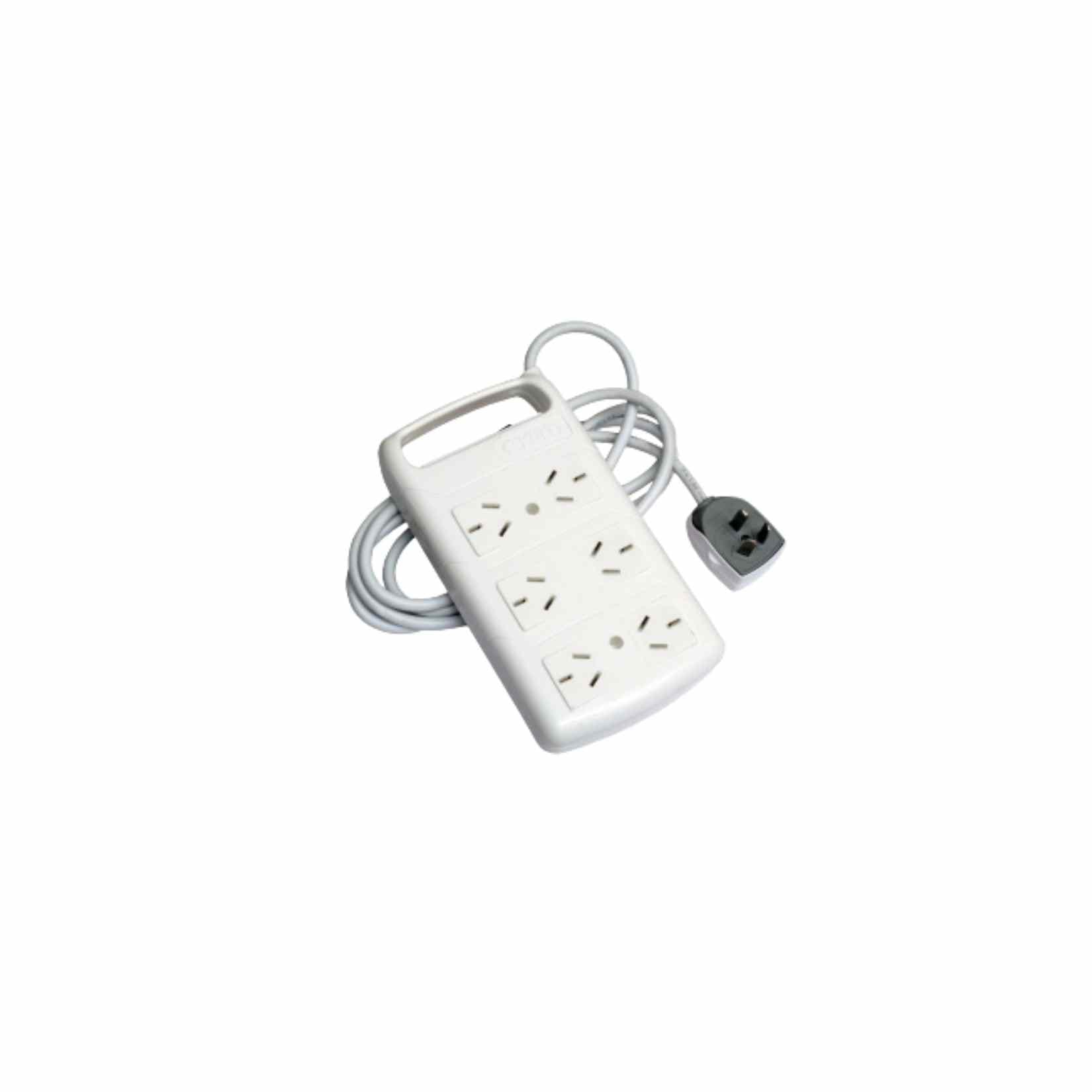 Prolongador 6t c/cable 1,5 mts blanco [UM 1]