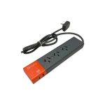 Zapatilla 3 tomas binorma + usb doble grafito Richi  [UM 1u ]