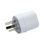 Ficha macho c/neu salida longitudinal blanco  [UM 1u | 50u]