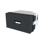 Modulo toma usb negro Platinum [UM 1u | 60u]