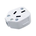 Ficha hembra c/neutro s/90º blanco  [UM 1u | 100u]