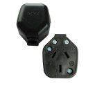 Ficha hembra c/neutro s/90º negra [UM 10u | 400u]