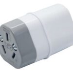 Ficha hembra c/neu salida longitudinal blanco  [UM 1u | 50u]