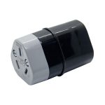 Ficha hembra c/neu salida longitudinal negra [UM 10u | 200u]