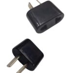 Adaptador americano/aleman p/plana negro  [UM 1u | 100u]