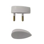 Ficha macho p/velador redondo blanco [UM 20u | 100u]