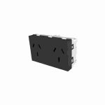 Modulo doble toma normalizado apaisado negro Platinum [UM 1u | 180u]